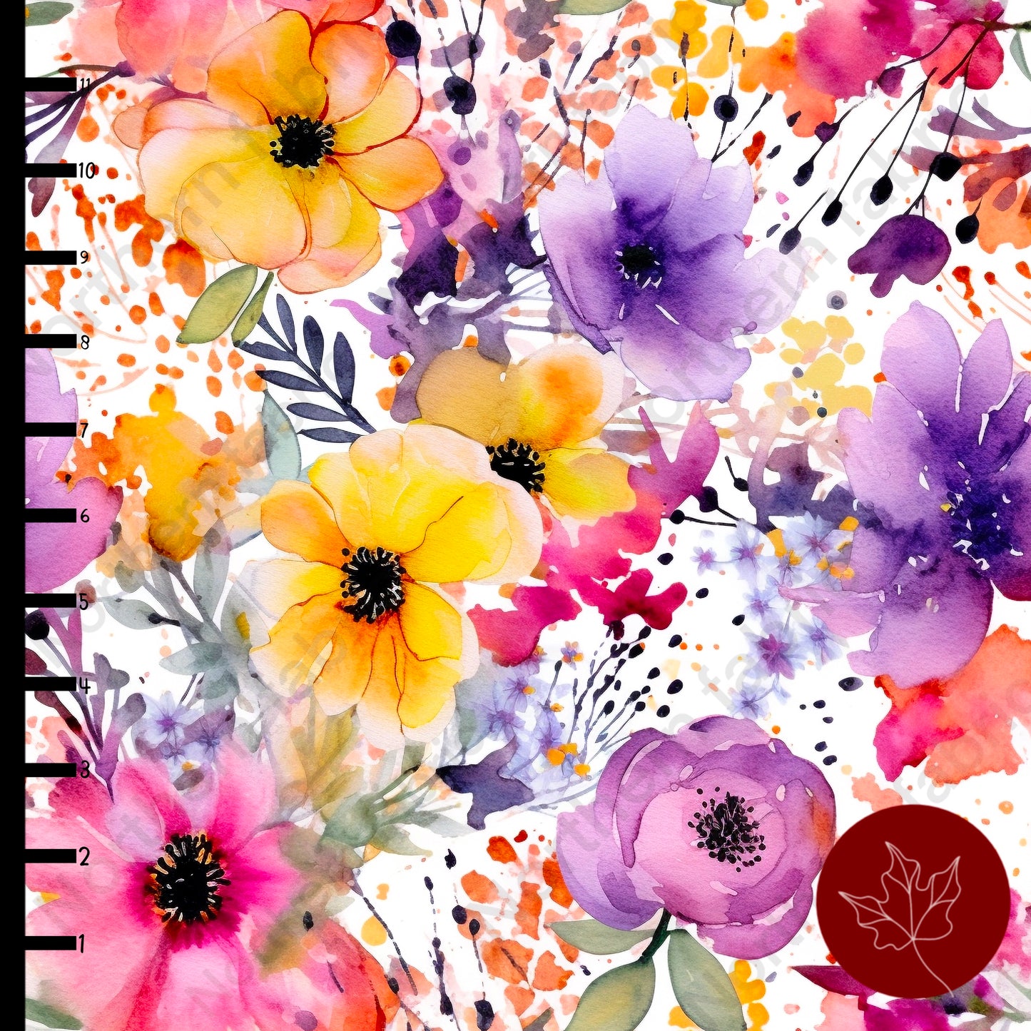 Watercolour wild flowers