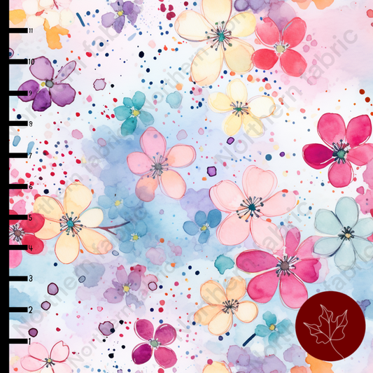 Watercolour floral splatter