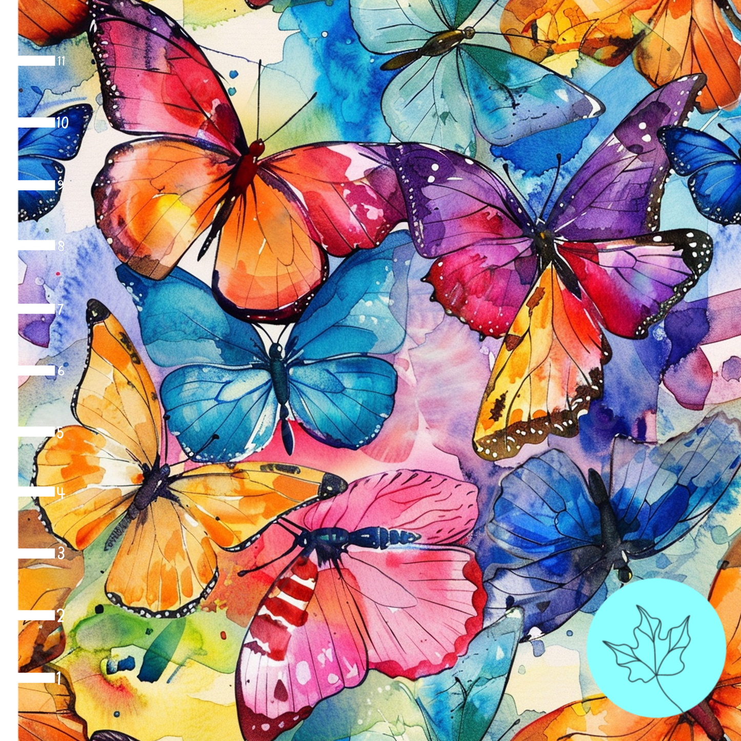 watercolour vibrant mariposa