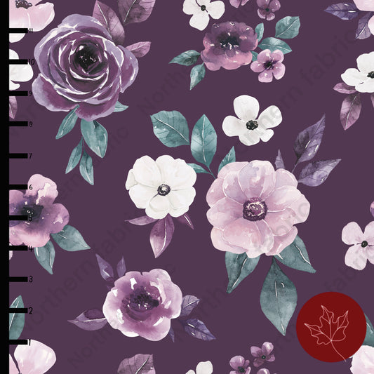 Floral on purple