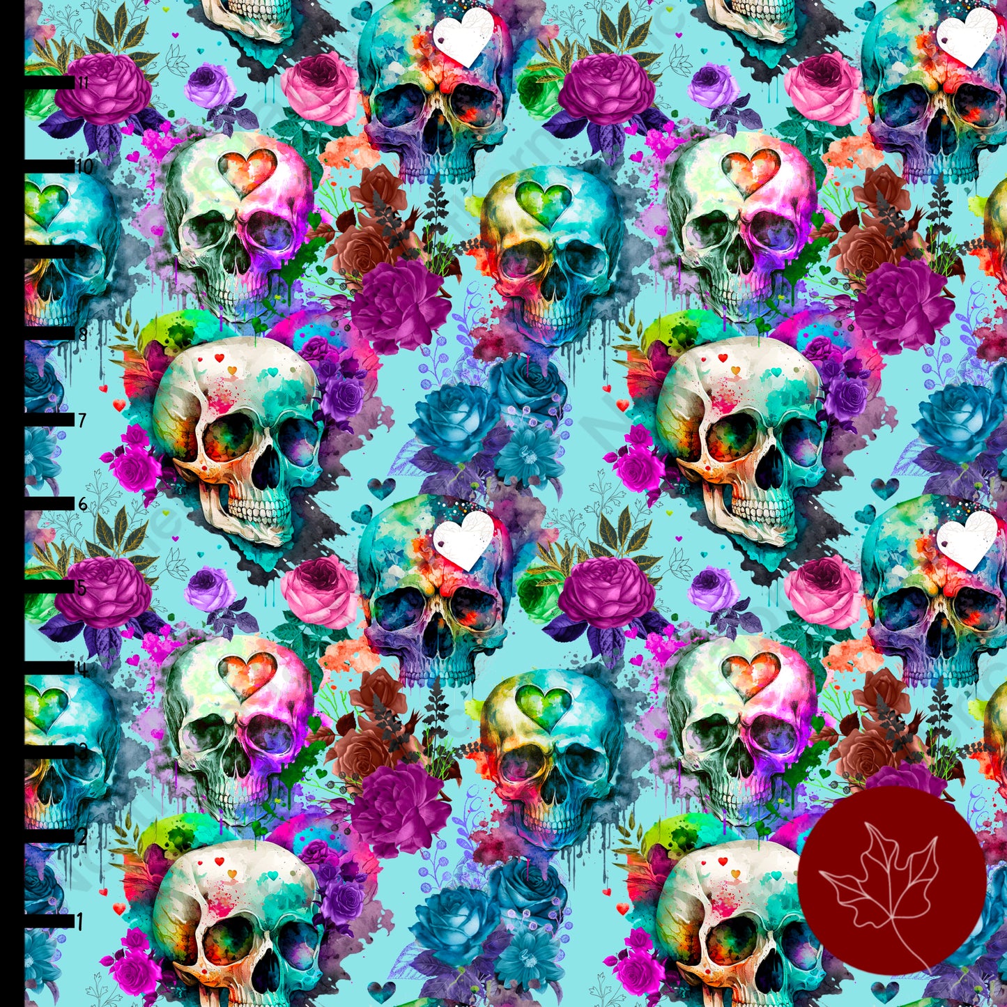 Floral skulls
